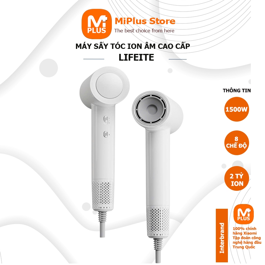  Máy Sấy Tóc Ion Âm Xiaomi Lifeite với 400 triệu ion âm kiểm soát nhiệt độ giúp tóc óng mượt mềm mại 