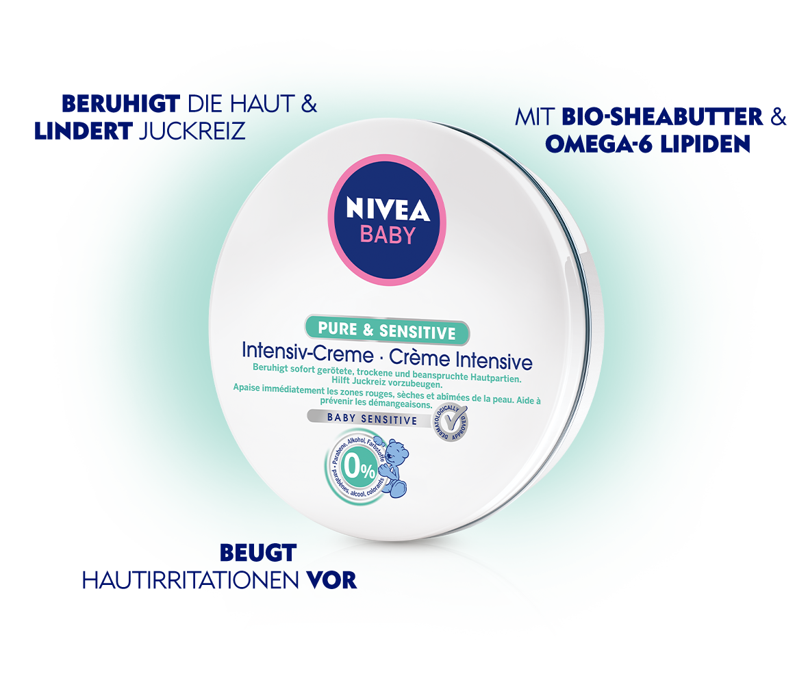 KEM DƯỠNG ẨM TOÀN THÂN CHO BÉ NIVEA BABY PURE & SENSITIVE DÀNH CHO DA NHẬY CẢM 150ml - HÀNG NHẬP ĐỨC