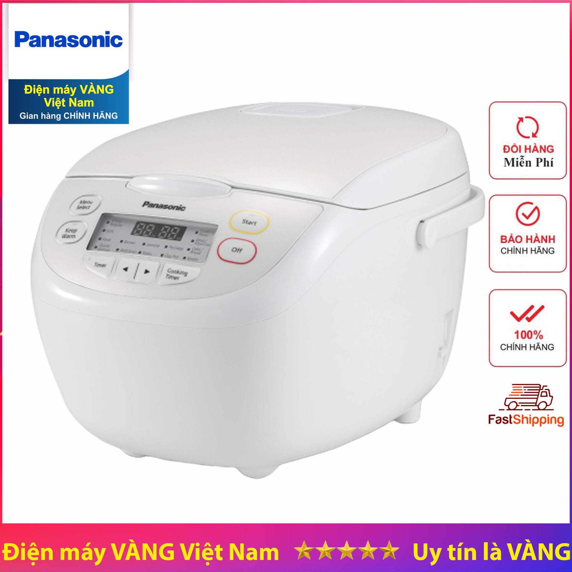 Nồi cơm điện tử panasonic sr-cl188wra 1.8 lít - hàng chính hãng