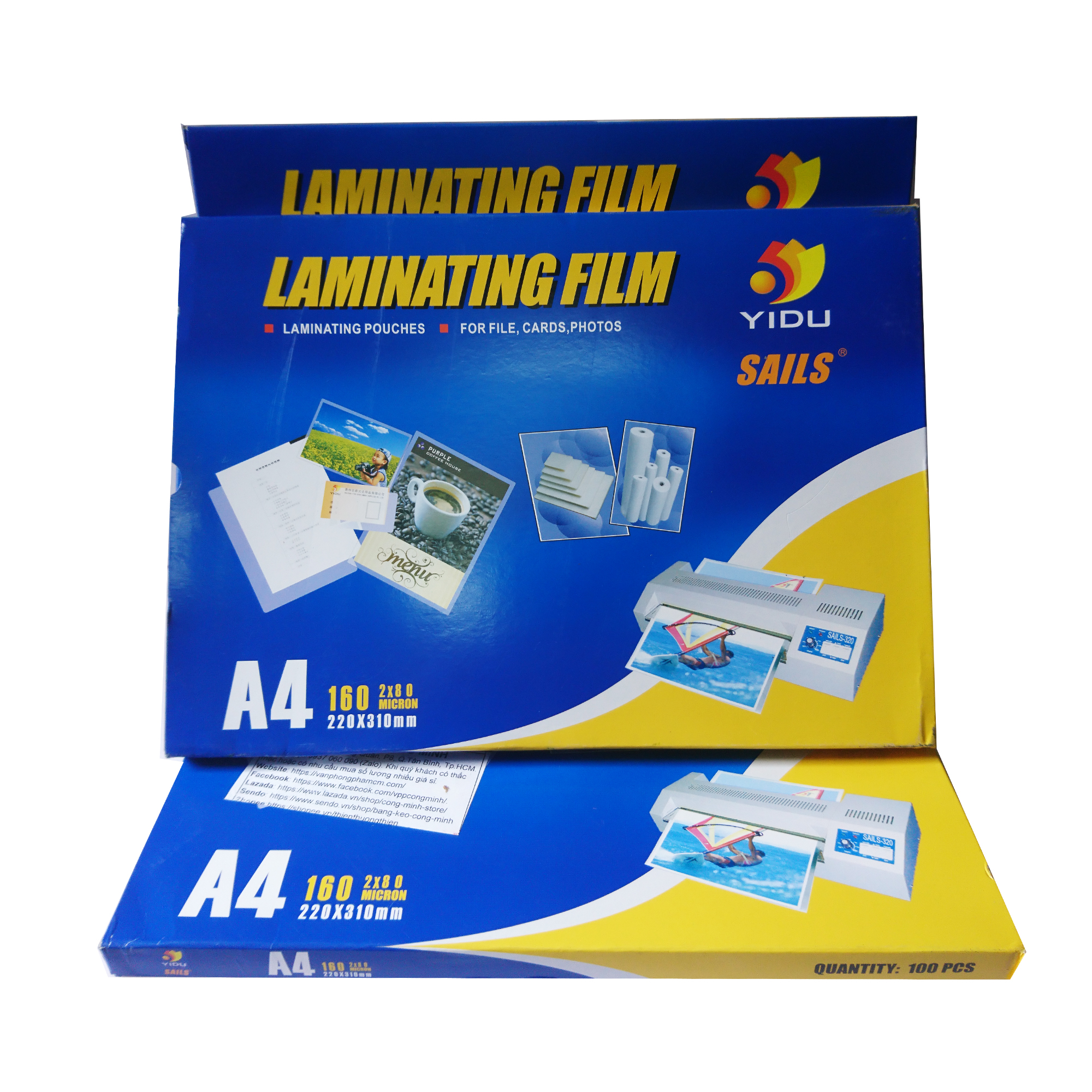 Ép Plastic A4 YIDU 80mic(Laminating Film) - Ép Plastic A5 YIDU 80mic(Laminating Film)