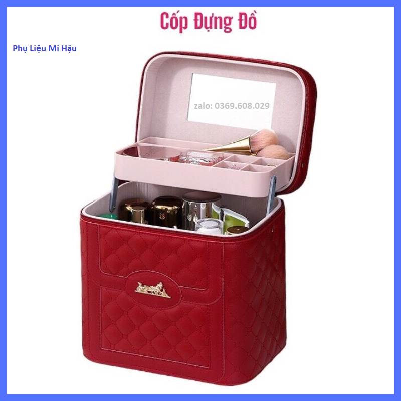 Cốp đựng mỹ phẩm trang điểm,hộp cốp nối mi, nail, phun xăm ,tủ đựng phụ kiện,túi 1 tầng đựng đồ nghề make up