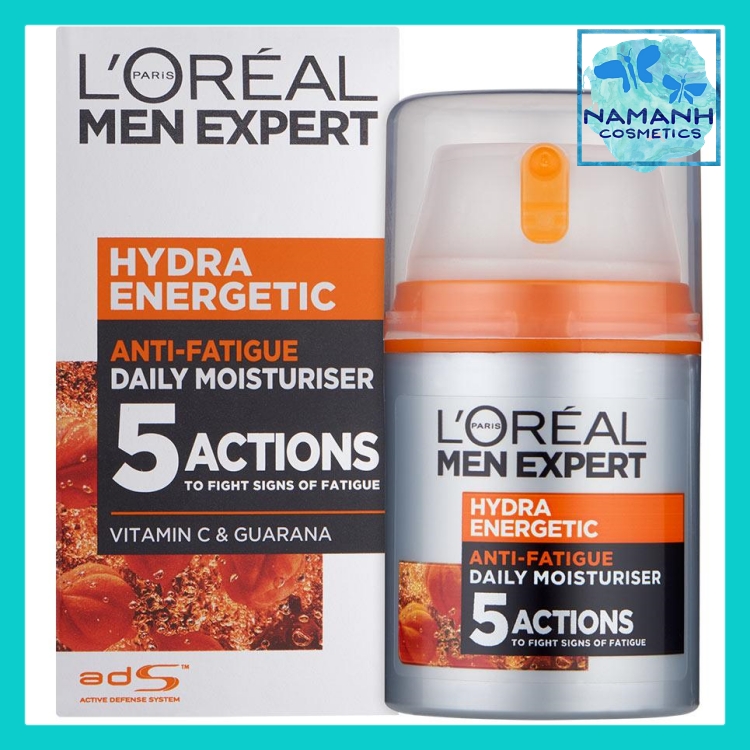 Kem dưỡng ẩm 5 tác động, sáng da cho nam L'Oreal Men Expert Hydra Energetic Anti-Fatigue Moisturiser