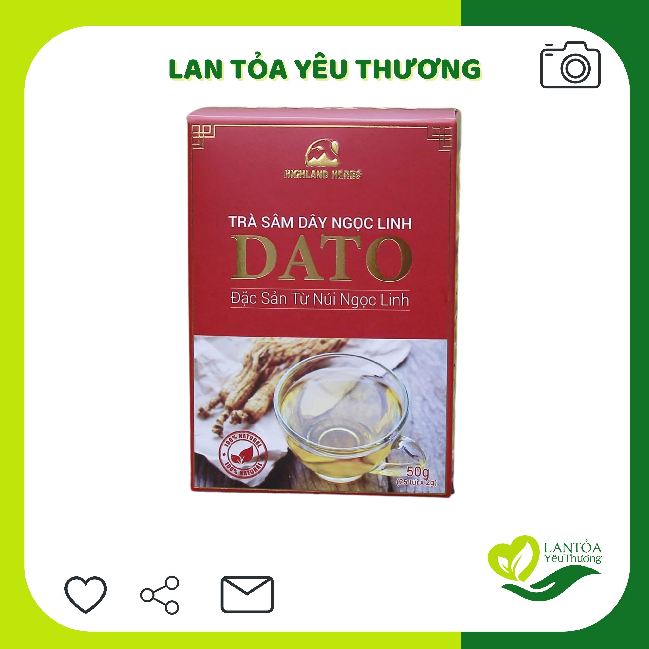 Trà sâm dây Ngọc Linh túi lọc thơm ngon 50g