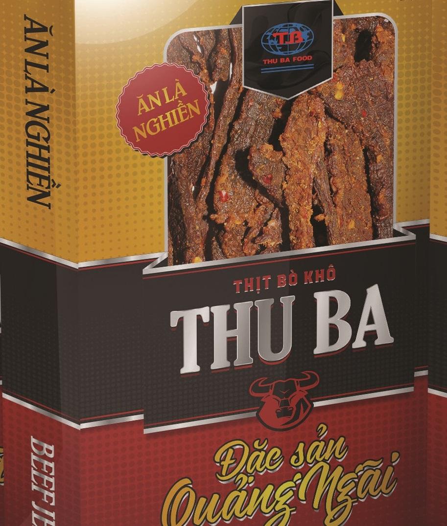 0.5 kg Thịt khô bò Thu Ba dạng miếng, Đặc sản Quảng Ngãi, bổ sung dinh dưỡng Tennis, Bida, Đá bóng