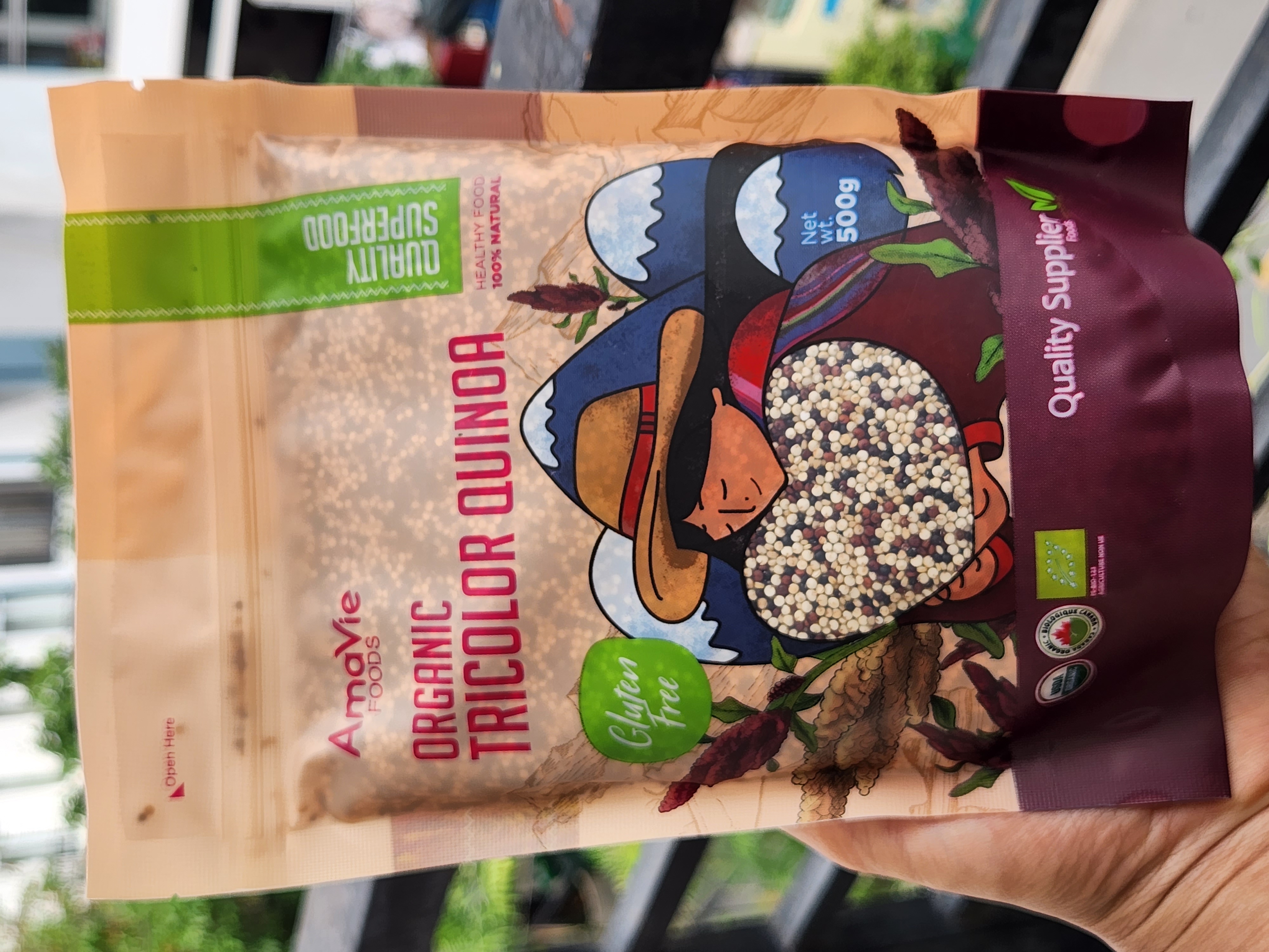 Hạt Diêm Mạch Quinoa Hữu Cơ Amavie Foods 500g