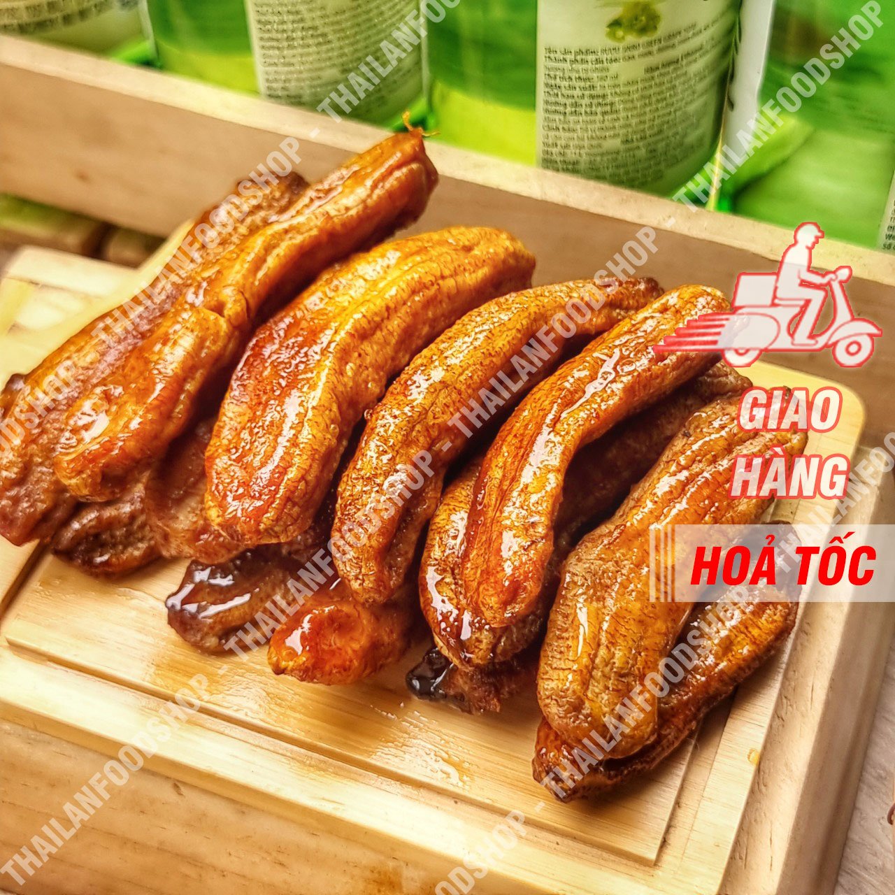Chuối sấy dẻo đà lạt không đường lon 500gr