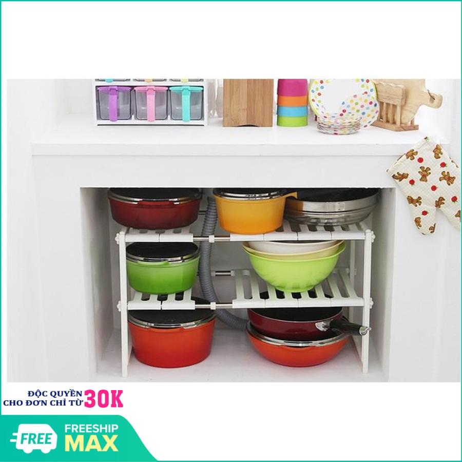 Kệ xếp để đồ nhà bếp 2 tầng đa năng mingxuan - kệ gầm 2 tầng để đồ nhà bếp đa năng