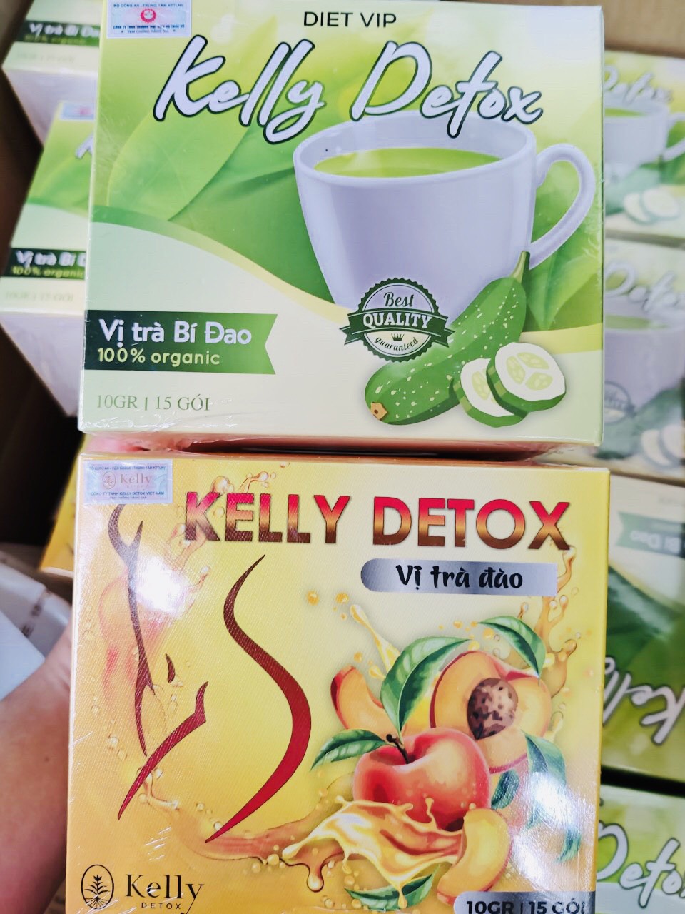 Combo 2 hộp trà dietvip kelly detox