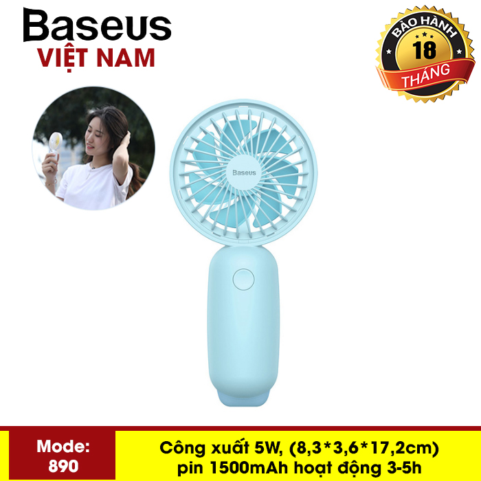 Quạt mini - Quạt tích điện  cầm tay pin sạc Baseus F890 Firefly Mini Fan  (Portable Rechargeable Mini USB Hand Fan) 3-Tốc Độ Có Thể Điều Chỉnh Cho Sinh Viên nhân viên văn phòng - Phân phối bởi Baseus Vietnam
