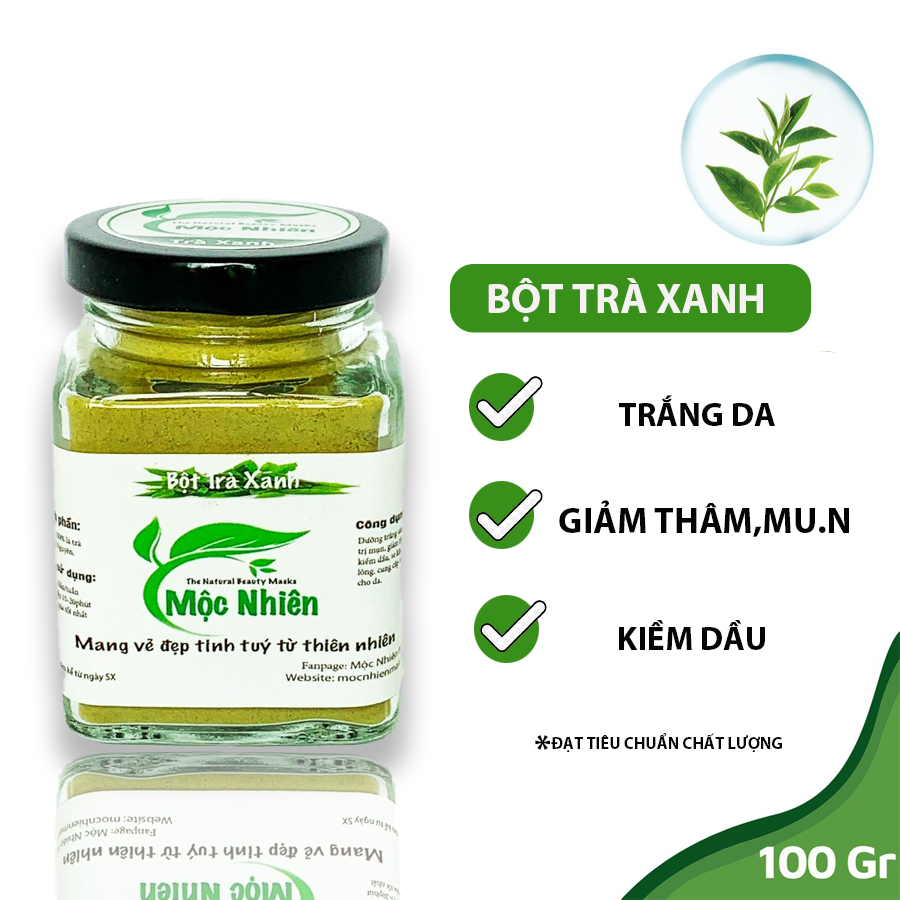 Bột Trà Xanh Cao Cấp Mộc Nhiên 100% Nguyên Chất