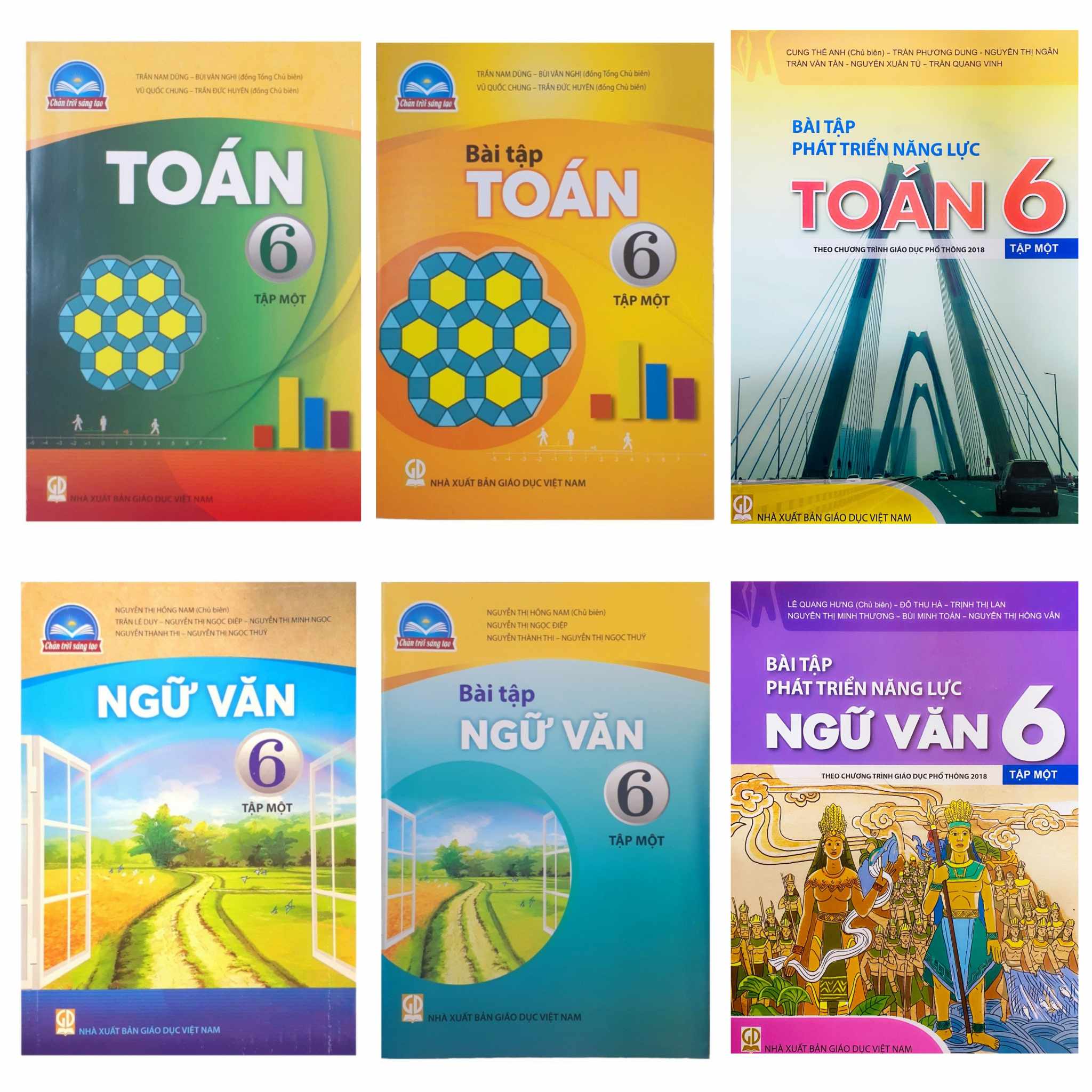 Edubook - Combo Toán/Ngữ văn lớp 6 tập 1 (Bộ 6 cuốn) Chân trời sáng tạo