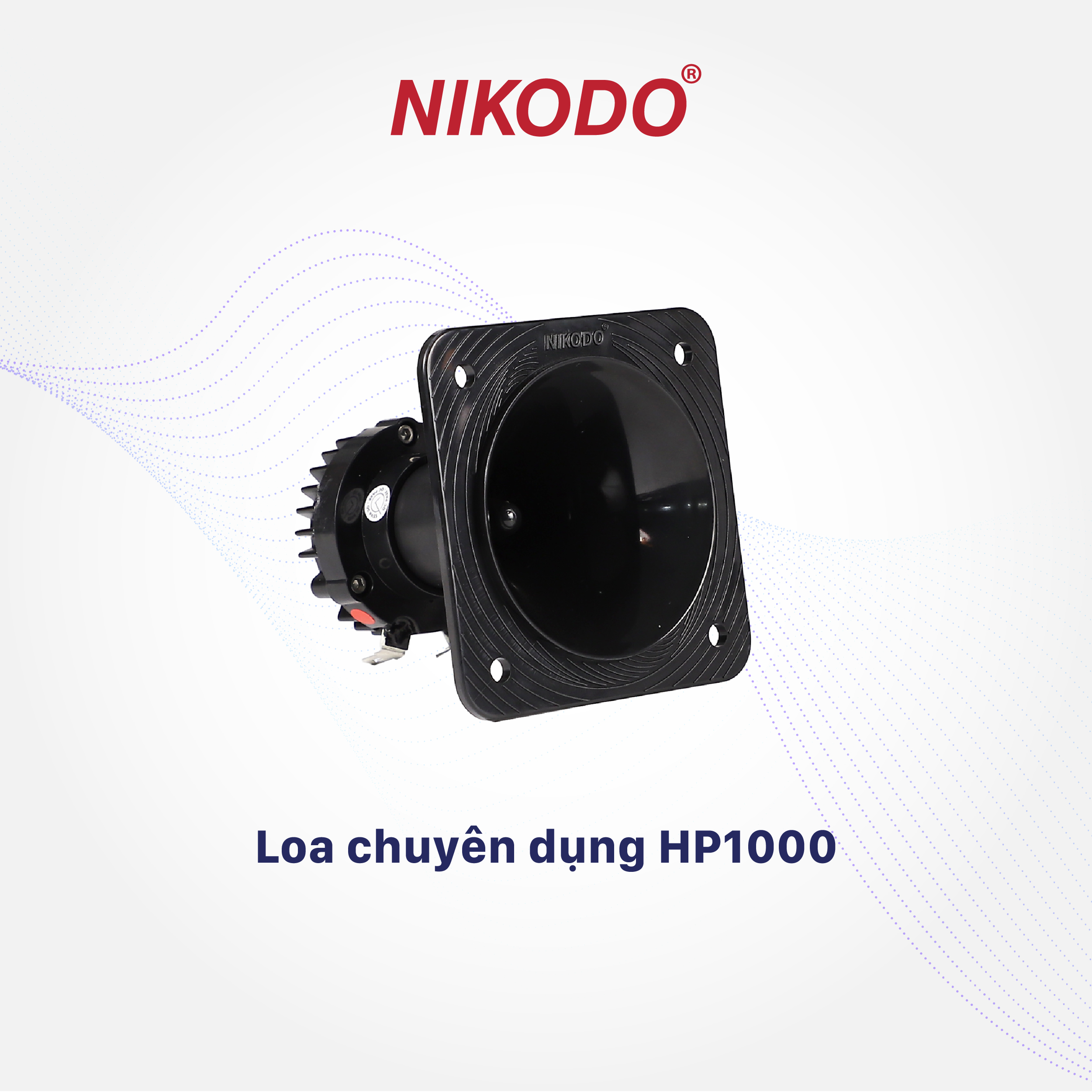 Loa dẫn, loa cửa nhà yến HP1000, 2 lỗ thoát nước, củ loa nam châm lõi đồng - Nikodo