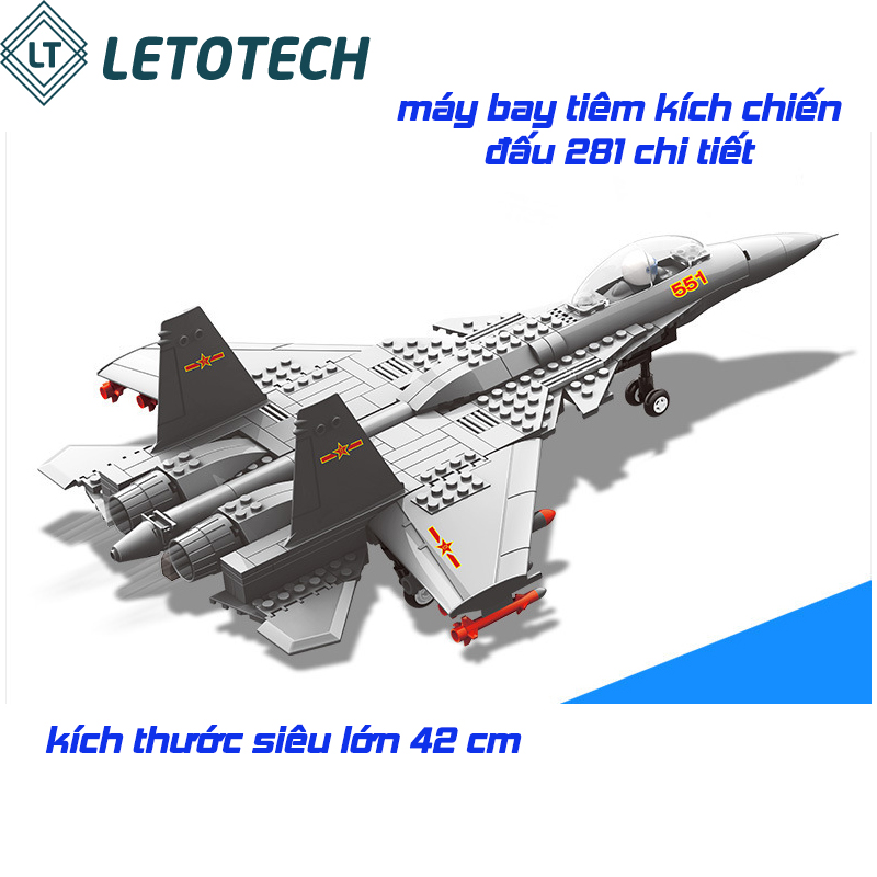 Bộ lắp ráp lego máy bay tiêm kích chiến đấu siêu lớn 281 chi tiết
