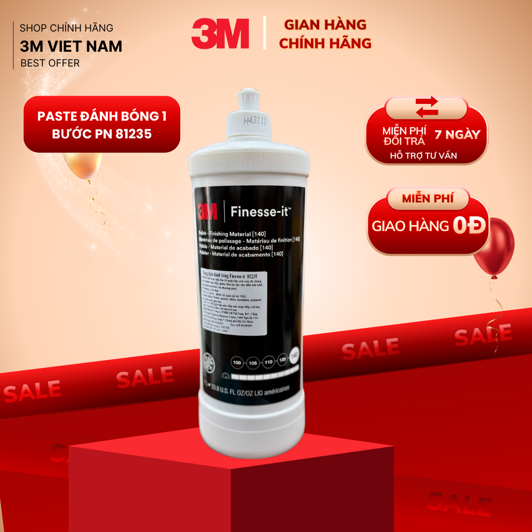 Chai Paste đánh bóng 3M Polish - Finishing Material 81235  -1L Nhập khẩu Mỹ