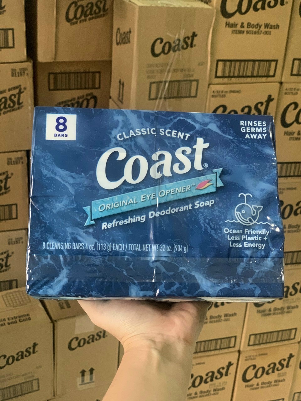 Combo xà bông cục coast 113g / cục vỏ màu xanh - usa