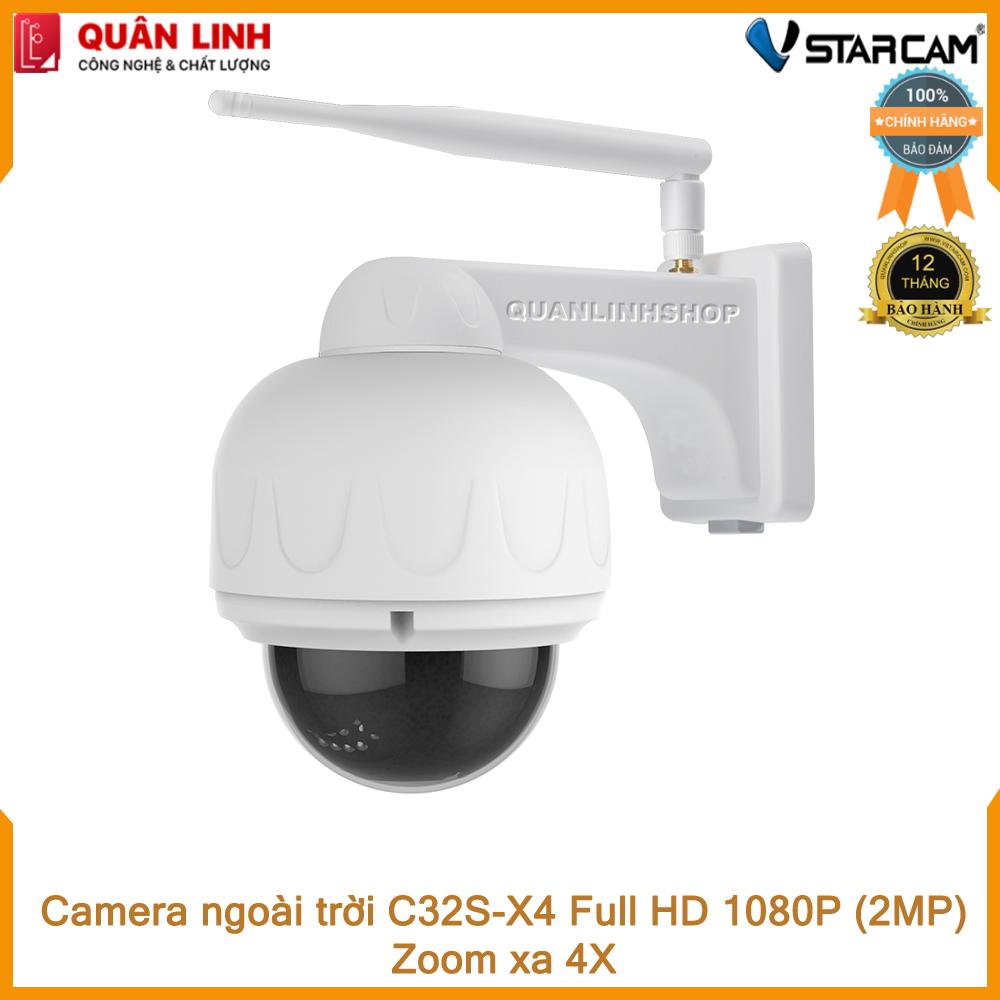 Camera IP wifi hồng ngoại ngoài trời Vstarcam C32S-X4 Full HD 1080P 2MP, zoom xa 4X