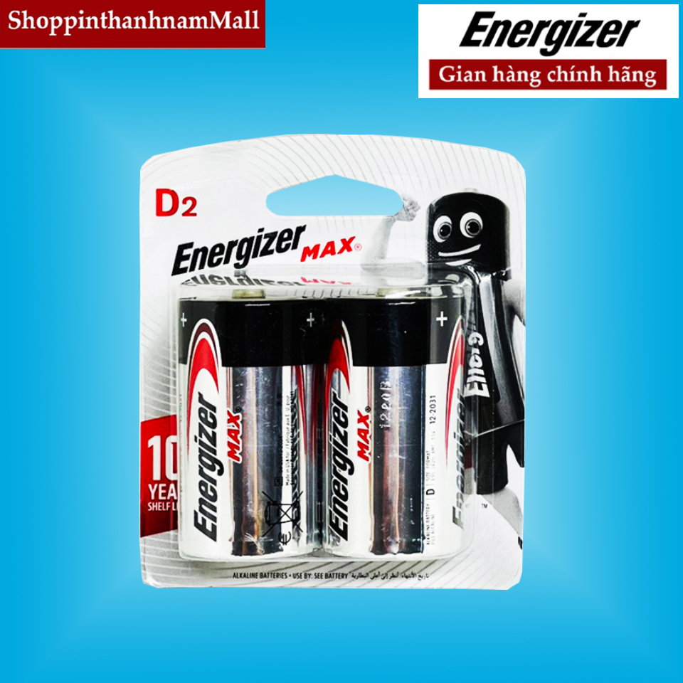 Pin Đại Energizer alkaline E95 Vỉ 2 Viên Chính Hãng Dung Lượng Cao