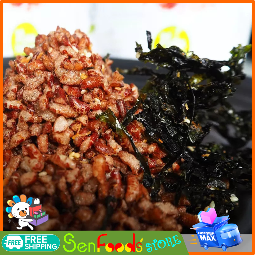 [HCM]Túi 300gr Gạo lức sấy rong biển giòn thơm-Gạo lức ăn kiêng giàu dinh dưỡng
