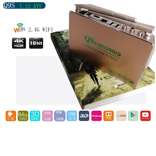 TV box Android 7.12  ATV xem YouTube Q9S new xem 4K HD video, lỗi đổi mới 30 ngày đầu, bảo hành 12 tháng