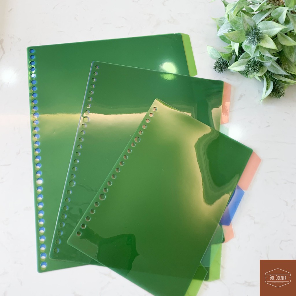 Set 4 tờ bìa phân trang nhựa A5 / B5/ A4
