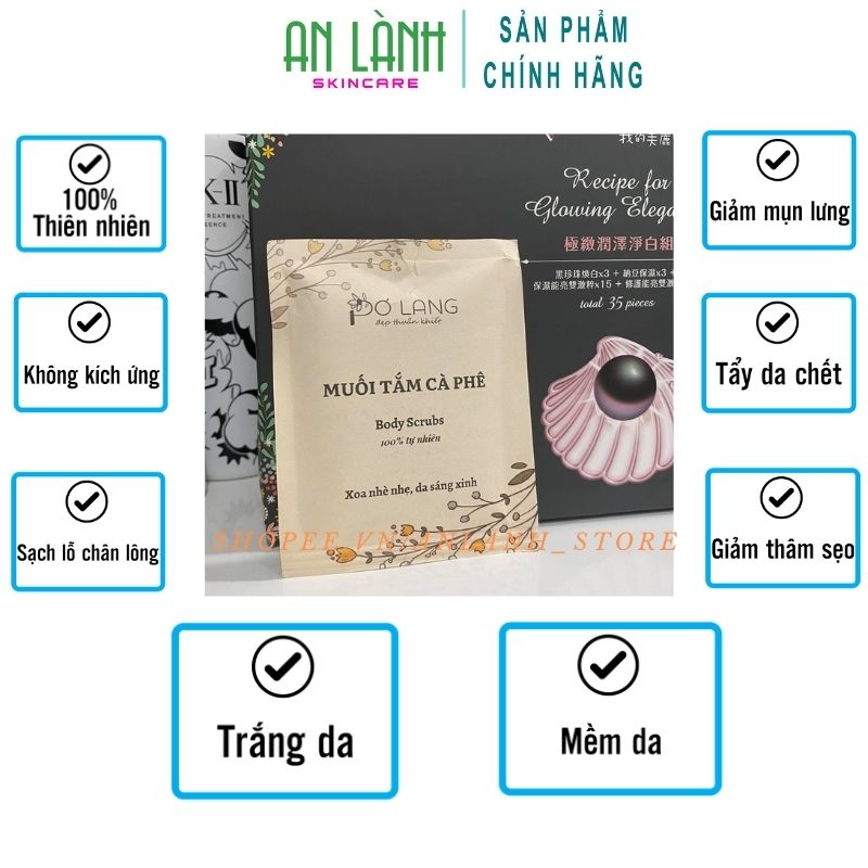 Muối tắm cà phê dầu bơ Pơ lang [ gói 12gr]