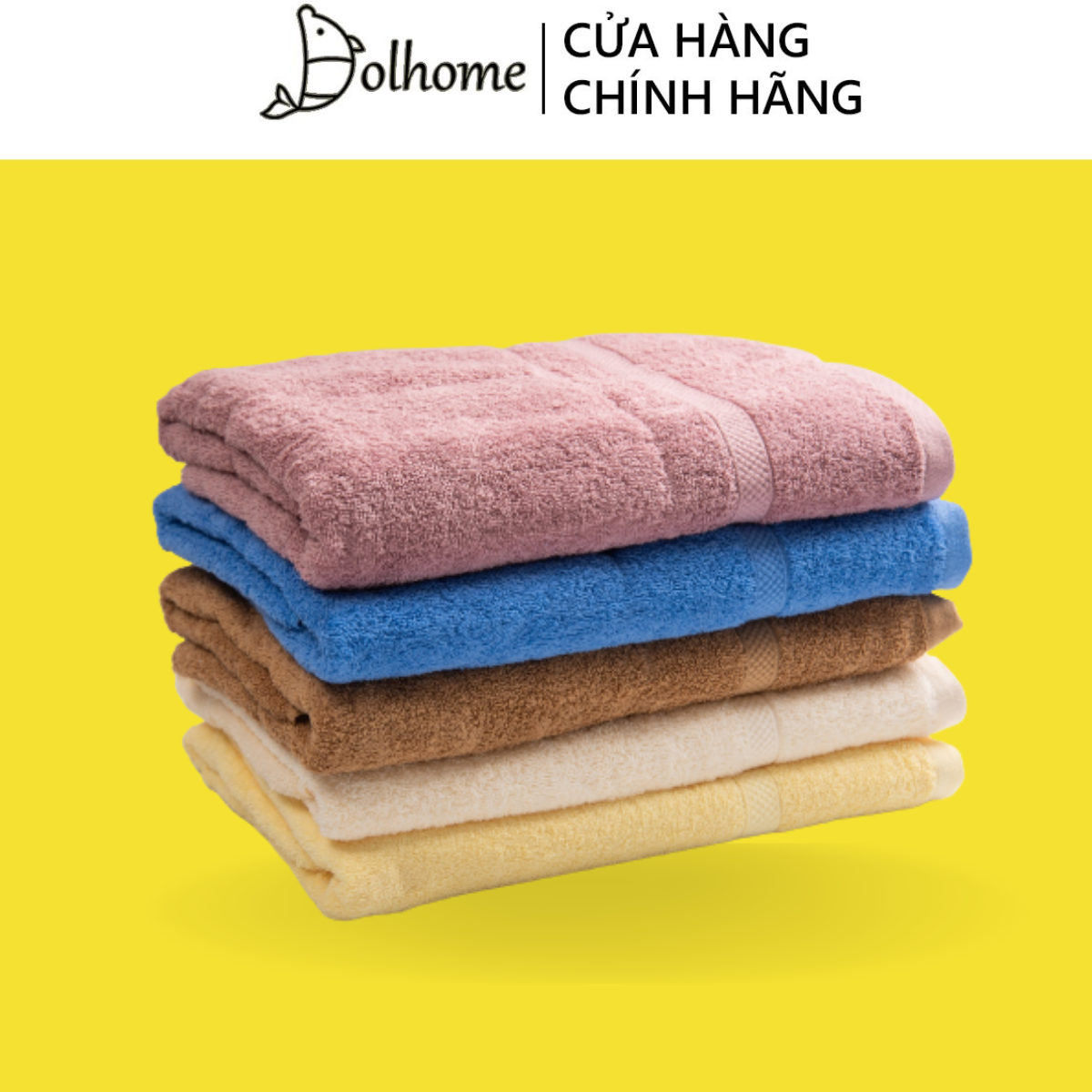 Khăn tắm 100% cotton 70x140cm 420gram mềm mại thấm hút nước dolhome-82155