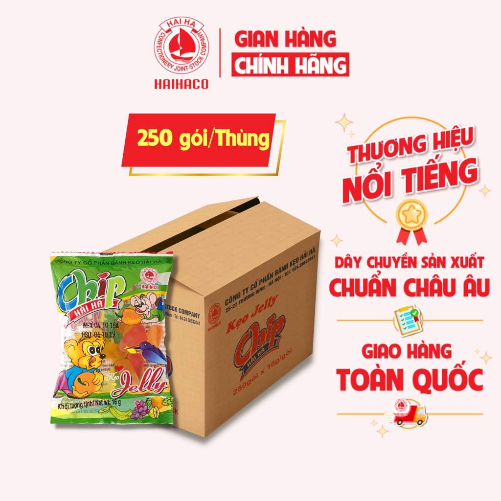 Kẹo dẻo jelly chip chip hải hà túi 16g