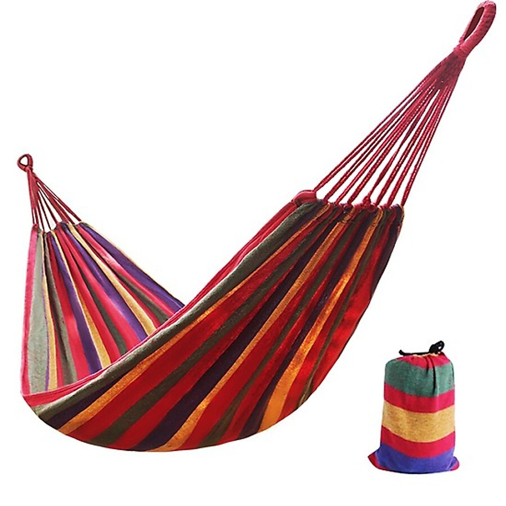 Võng du lịch sợi đan 180x90 - võng 7 màu - võng nhiều màu decor