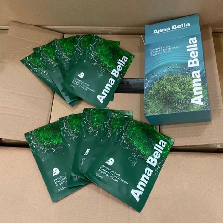 [Date 2027] 1 Hộp 10 miếng Mặt nạ tảo biển Annabella Facial Mask cấp nước dưỡng trắng da