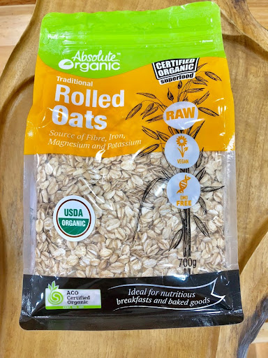 Yến mạch tươi hữu cơ absolute organic rolled oats 700g nhập khẩu úc.
