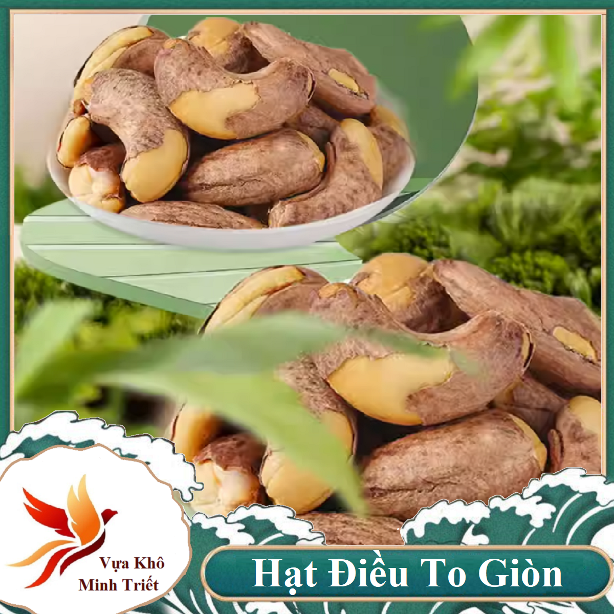 Hạt Điều Rang Muối Nguyên Vỏ - Loại 1 Minh Triết Đặc Sản- ăn vặt- hạt dinh dưỡng- chay- Vựa Khô Minh Triết