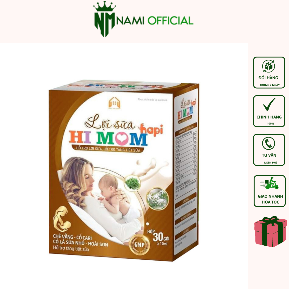 LỢI SỮA HI MOM - Giúp Nhiều Sữa ,Thông tuyến Sữa ,Mát sữa ,Thơm Sữa cho Cho Mẹ Sau sinh