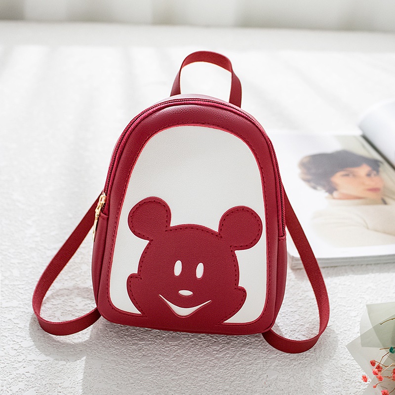 Balo nữ hình chuột mickey blmr23 màu đỏ