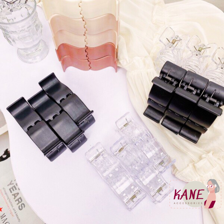 Kẹp càng cua 5 răng nhám nâu, kep cang cua 3 răng nhựa bóng kane accessories