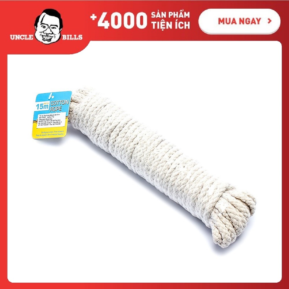 Dây thừng bằng vải UBL HY0027 15m độ bền cao, giúp chằng buộc đồ đạc chắc chắn và an toàn