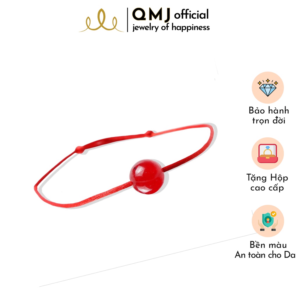 Vòng tay chỉ đỏ may mắn mix đá nhân tạo,lắc tay đôi cho cả nam và nữ - QLL4123