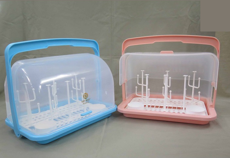 Khay nhựa úp cốc, bình sữa Việt Nhật Plastic có nắp đậy