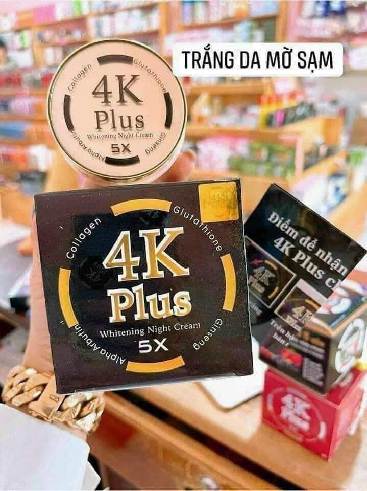 Kem dưỡng trắng da mặt 4k plus thái lan