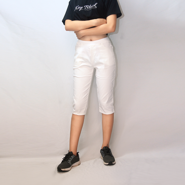 Quần short lửng kaki co giãn nữ