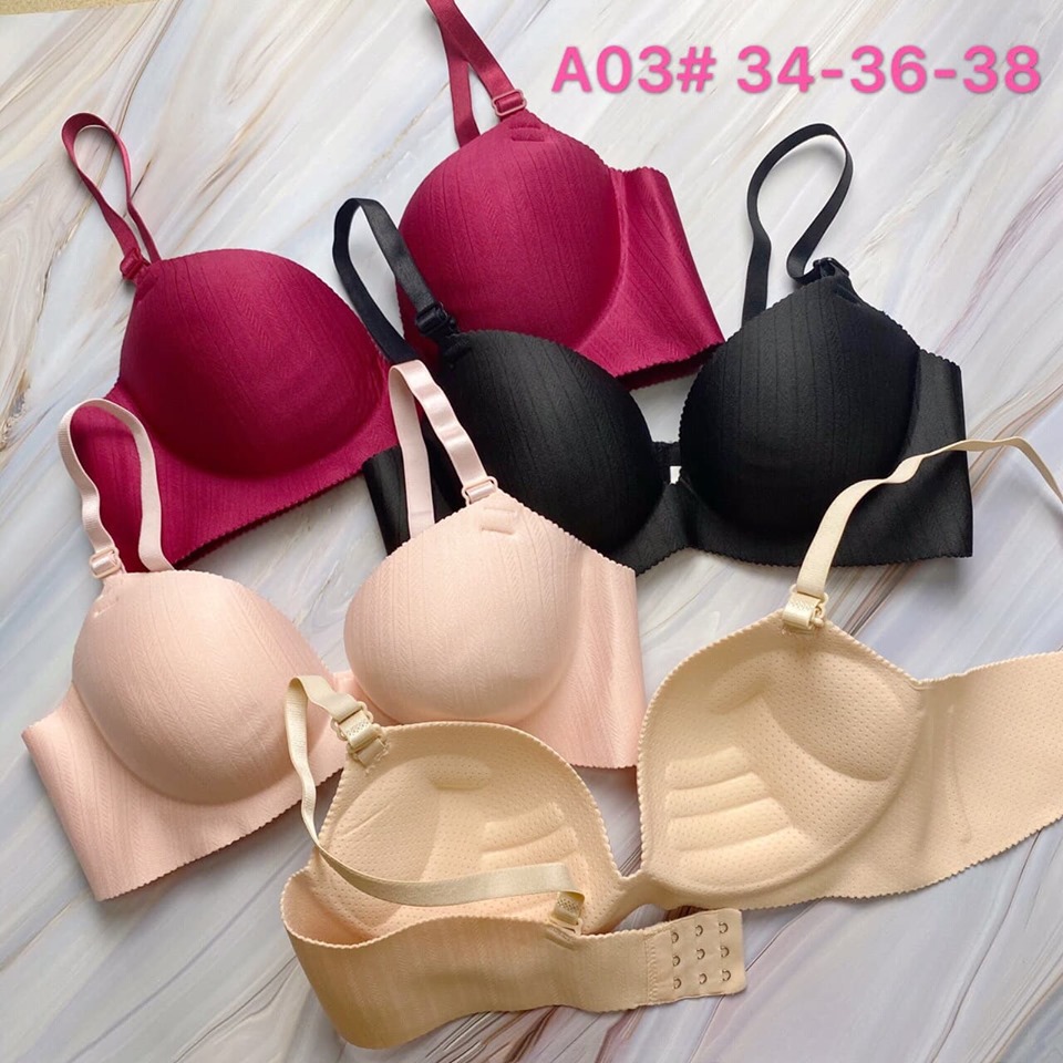Áo Su Không Gọng 3 Móc Cài Đệm Bàn Tay Nâng Đẩy Ngực, Áo Lót Su Đệm 3 Phân Hàng Sẵn Kho BẮP'S FASHION