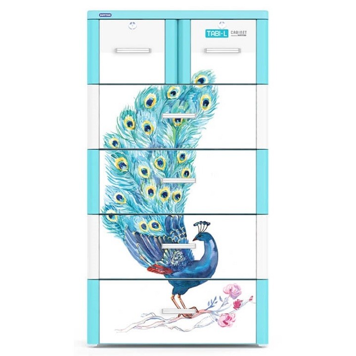 Tủ nhựa DUY TÂN Tabi L 5 tầng 6 ngăn (70 x 48 x 130 cm) - 52596 - Giao màu ngẫu nhiên