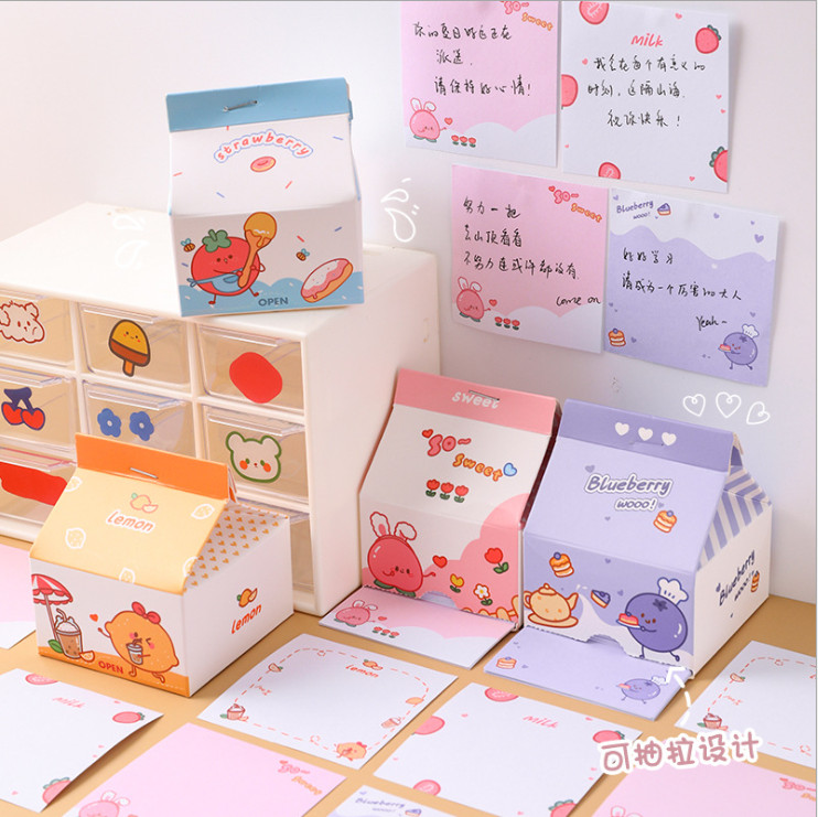 Hộp 200 tờ giấy nhớ, flashcard quà tặng siêu xinh mim hnote200