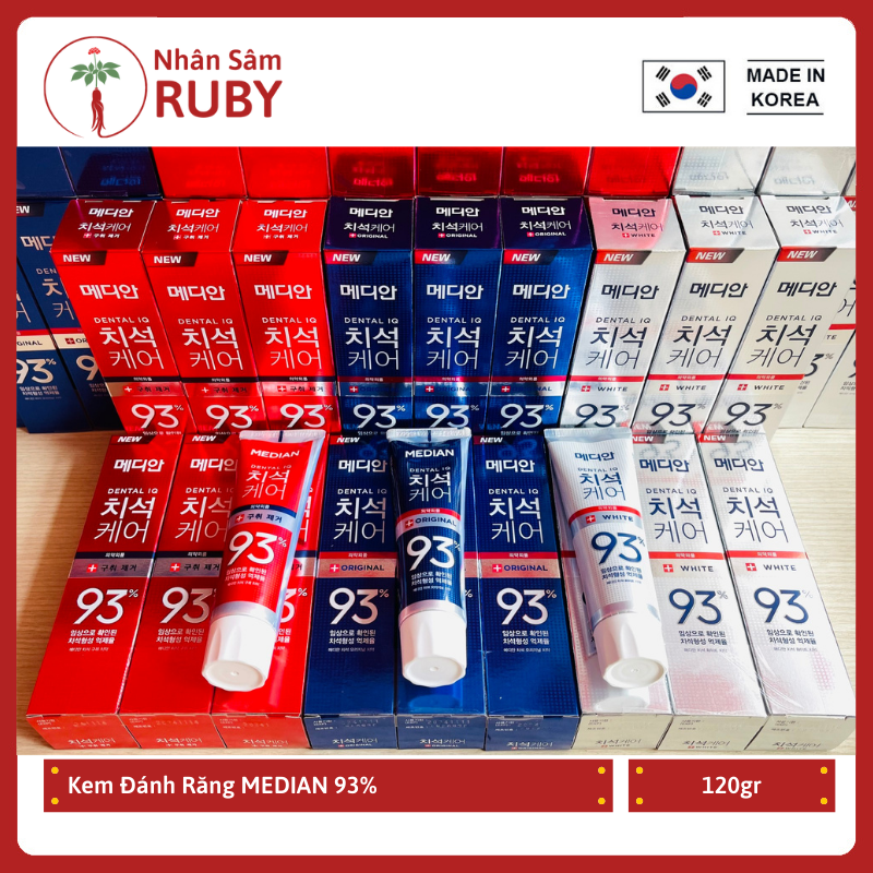 Kem đánh răng median 93% hàn quốc 120g