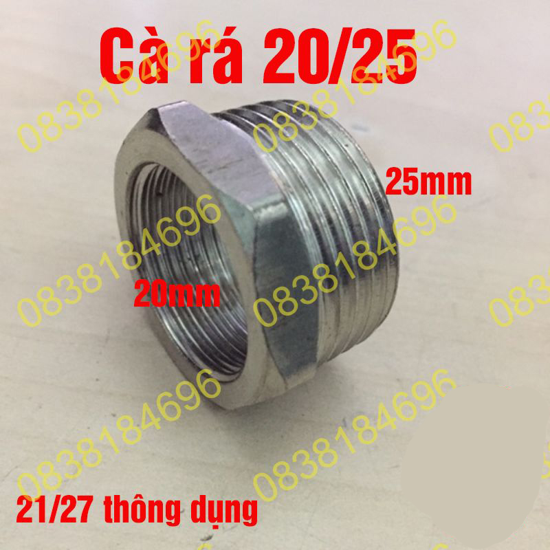 Nối ren ( cà rá lơ thu) bằng inox ren trong Ren Ngoài 21 27 ( kích thước thực 20/25) Ren trong 20/ ngoài 25. Cà rá Inox 304. trong 21 ngoài 27.LƠ THU 20/15 (27-21), Cà Rá đồng thau, inox LỰA CHỌN THEO SỐ và ảnh tương ứng