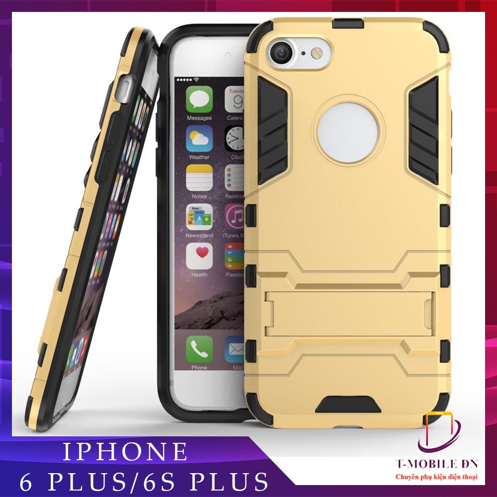 Ốp lưng dành cho iPhone 6 Plus 6s Plus chống sốc iron man kèm chống xem video tiện lợi