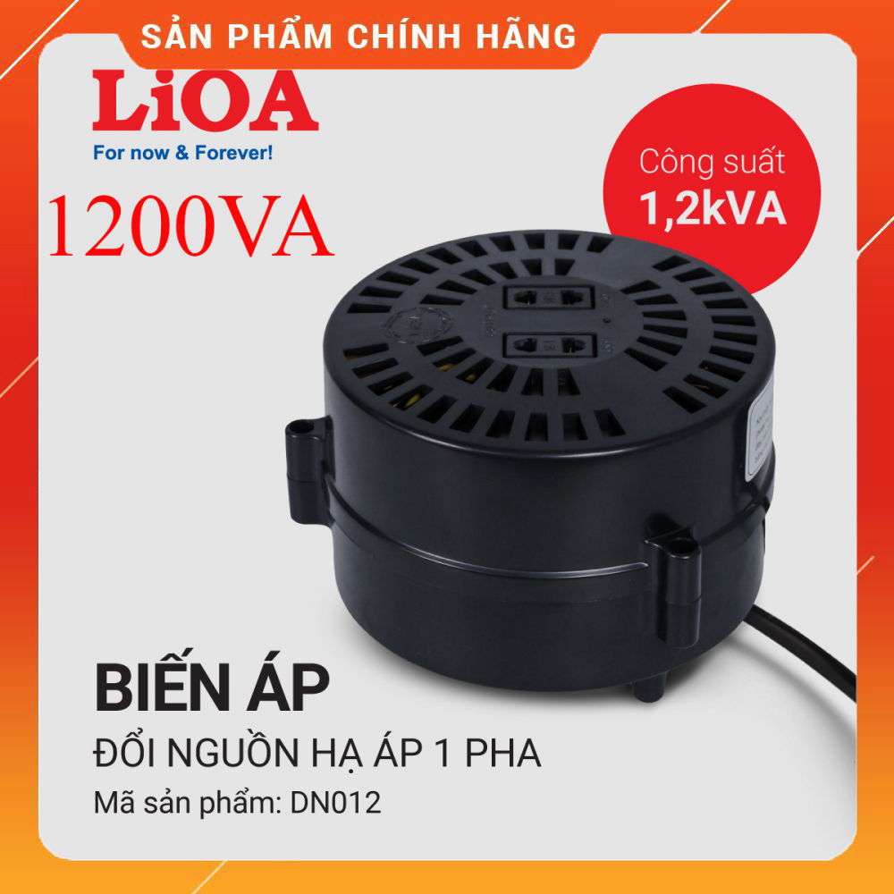 Biến áp tự ngẫu lioa 1200va dn012 1,2kva 1 pha - bộ đổi nguồn 220v sang 100v 110v 120v