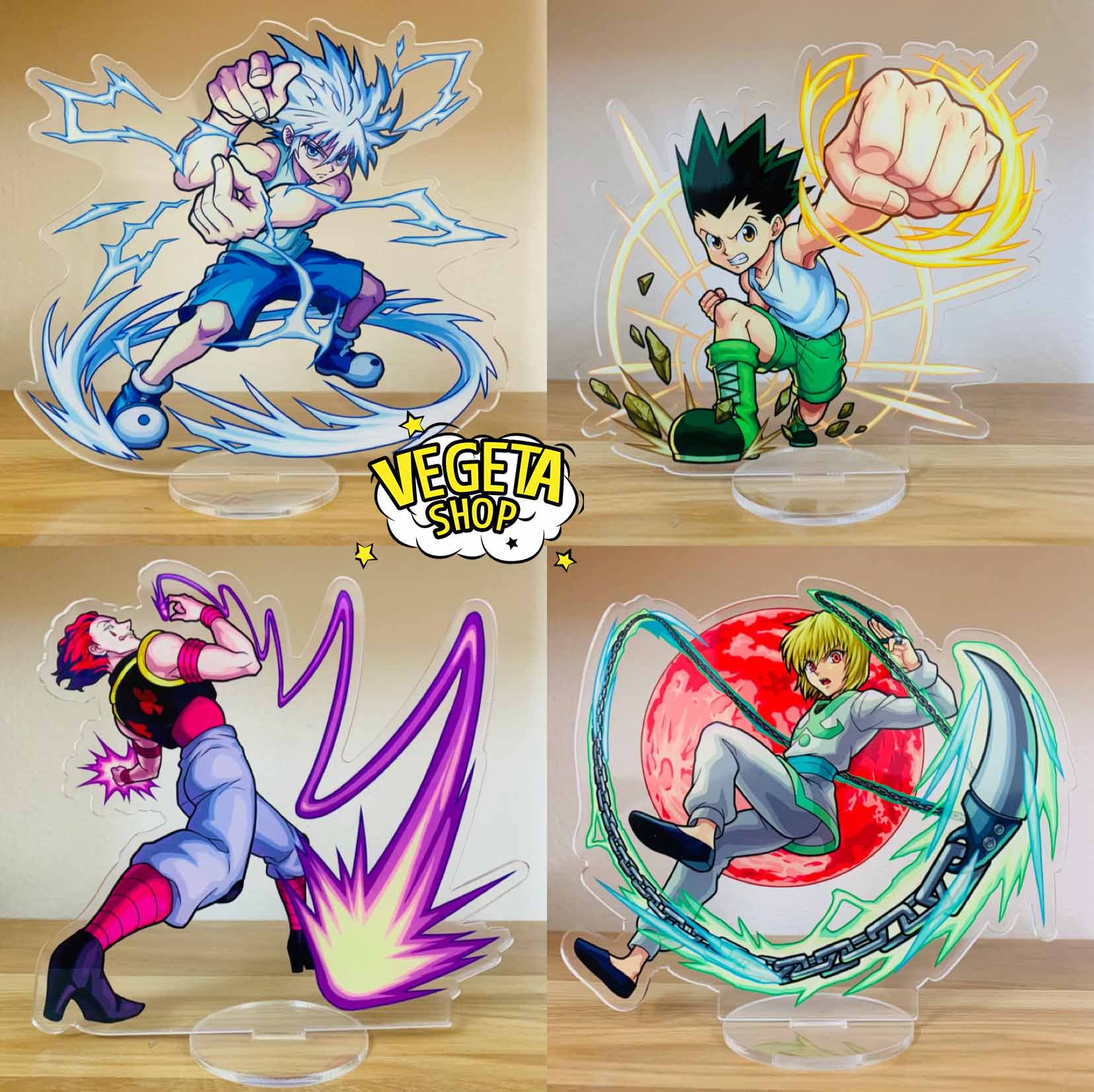 Mô Hình Tượng Standee Acrylic Mica 2 mặt - Hunter X Hunter - Gon Killua Kurapika Leorio Hisoka Genei Ryodan Feitan Machi