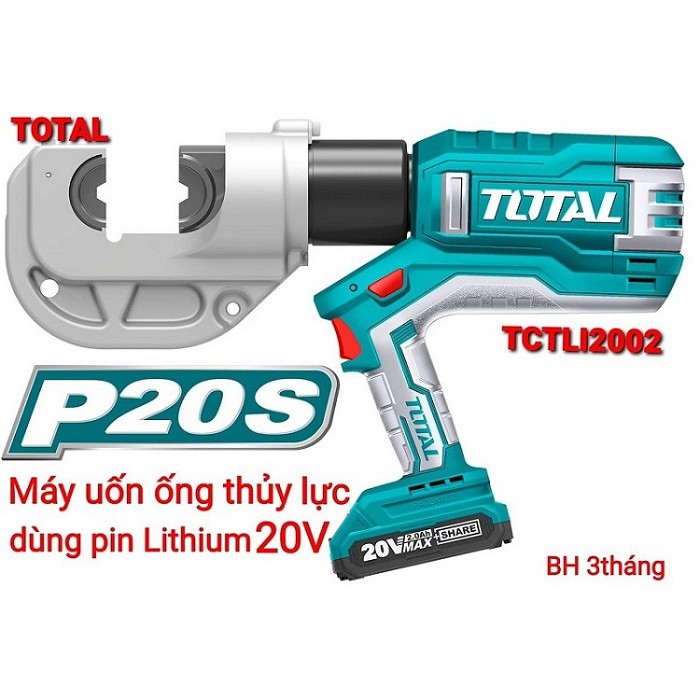Máy ép đầu cos thủy lực dùng pin total tctli2002