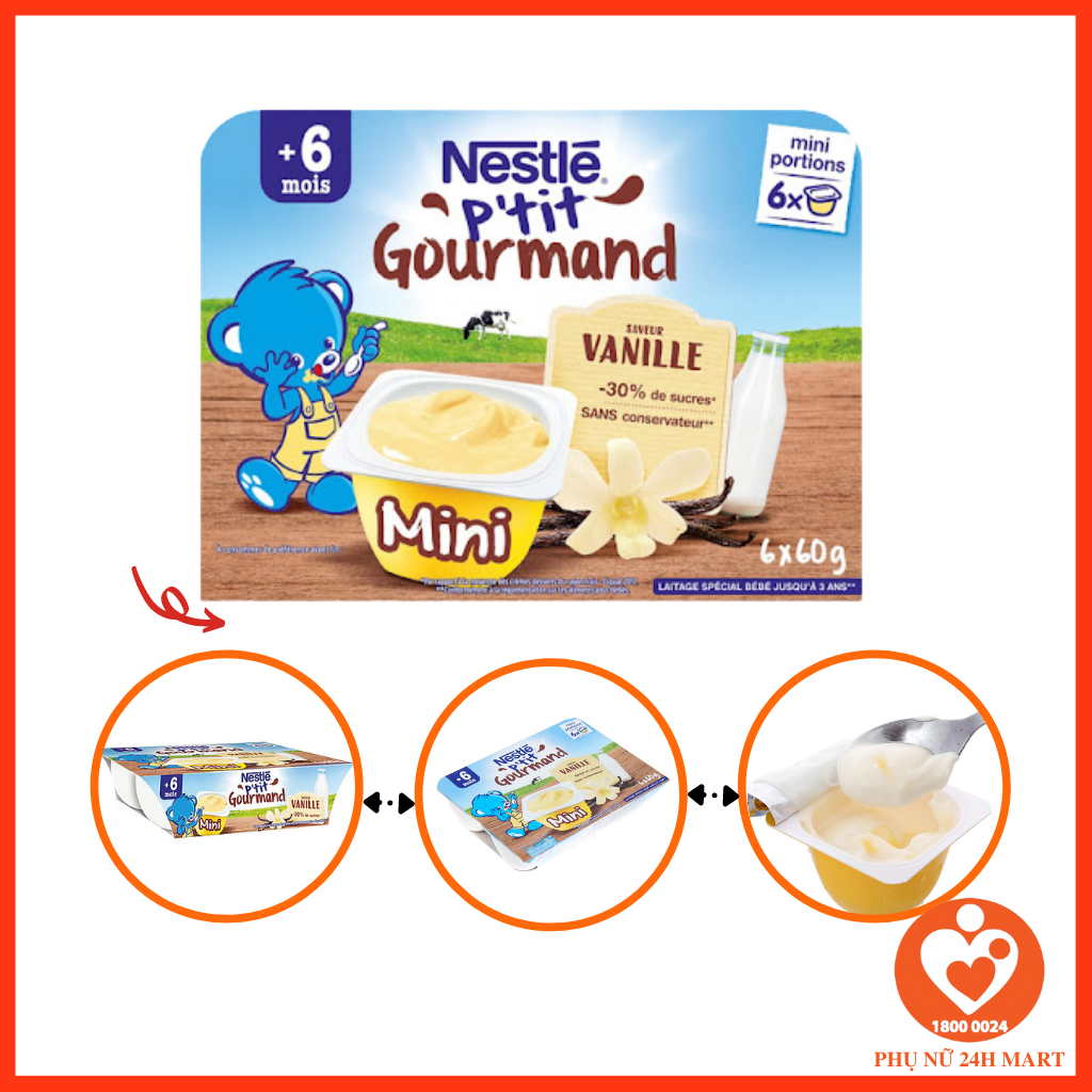 Váng Sữa Nestle Pháp 6 Hộp Cho Bé Từ 6 Tháng Mẫu Mới [DATE T3/2024]