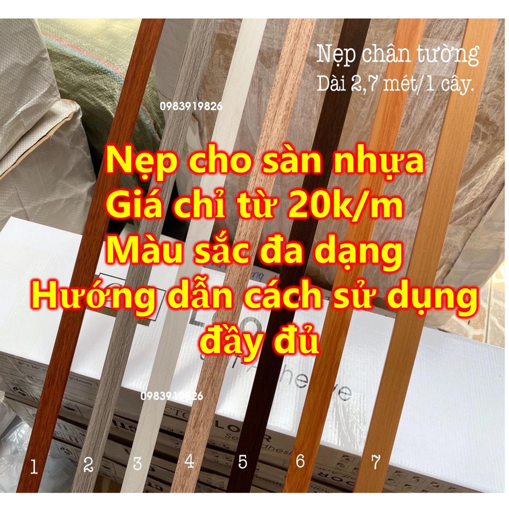 Nẹp nhựa kết thúc dùng cho sàn nhựa, sàn gỗ dài 2,7m chỉ từ 18k/m
